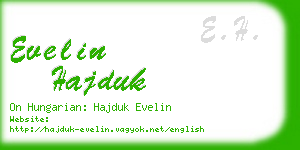 evelin hajduk business card